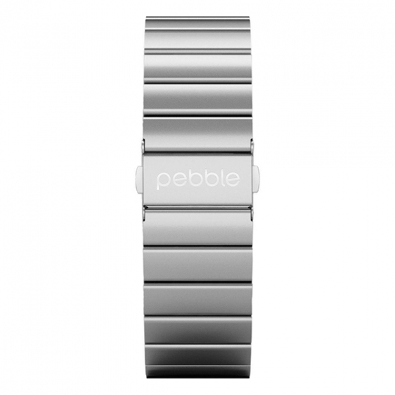  Pebble Metal Band Silver  Pebble Time Round 20mm  61105
