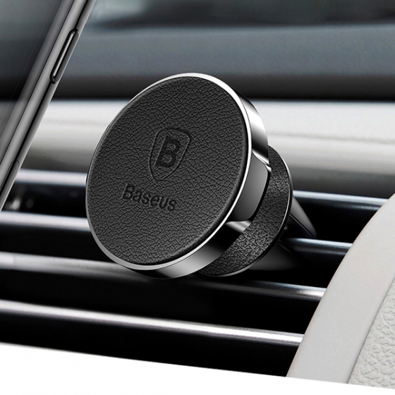 Автодержатель Baseus Small Ears Series Air Outlet Magnetic Bracket для смартфонов до 6&quot; черный SUER-E01