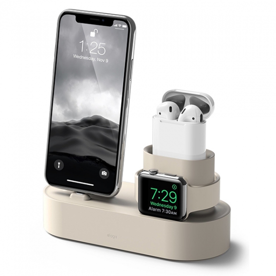 Док-станция Elago Charging Hub 3 in 1 Classic White для iPhone/Apple Watch/AirPods белая EST-TRIO-CWH