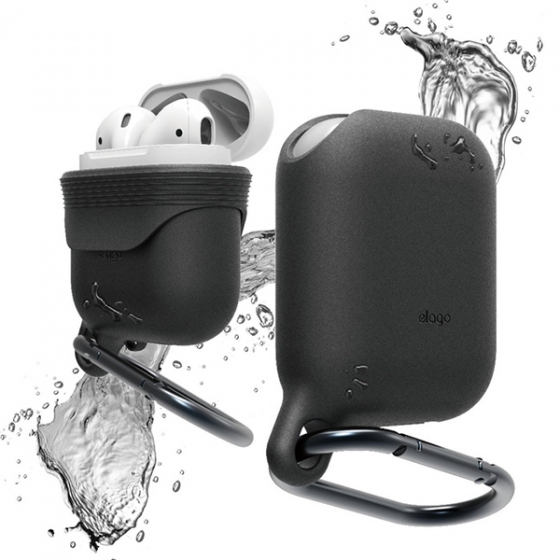 Влагостойкий чехол Elago Waterproof Hang Case Black для Apple AirPods Case черный EAPWF-BK