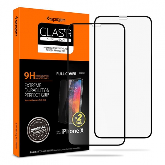    Spigen Screen Protector Glass Full Cover 2 .  iPhone X/XS/11 Pro / 057GL23120