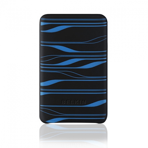 ����������� ����� Belkin Textured Silicone Sleeve Black/Blue ��� iPod Classic ������/����� F8Z391-BKB