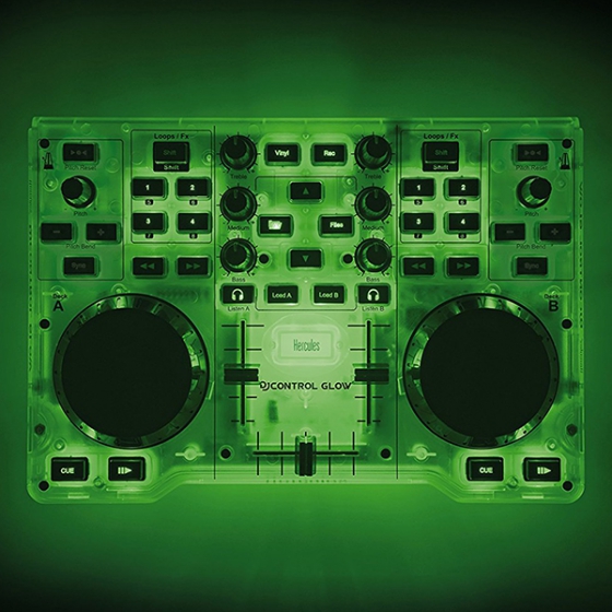 DJ контроллер с подсветкой Hercules DJControl Glow прозрачный 4780839