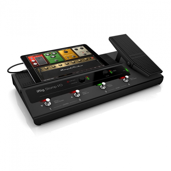 Гитарный контроллер/звуковой интерфейс IK Multimedia iRig Stomp I/O Black для iOS/ПК/Mac черный IP-IRIG-STOMPIO-IN