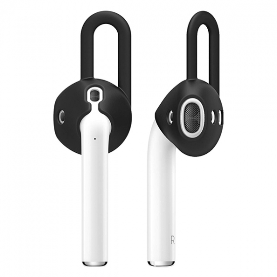 Комплект держателей Elago EarHooks Black Small/Large для Apple AirPods черные EAP-PAD-BK