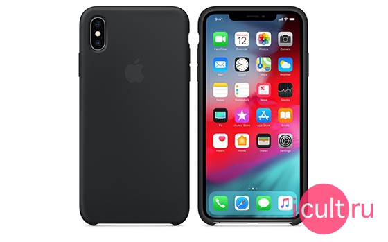 Apple Silicone Case Black iPhone XS Max