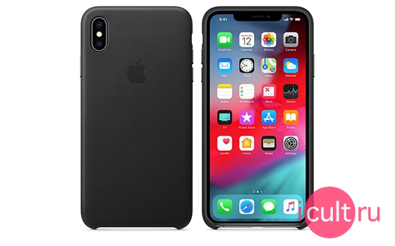 Apple Leather Case Black iPhone XS Max