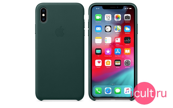 Apple Leather Case Forest Green iPhone XS Max