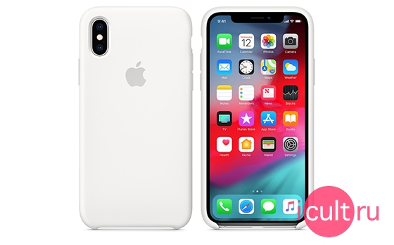 Apple Silicone Case White iPhone XS