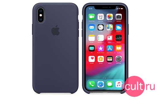 Apple Silicone Case Midnight Blue iPhone XS