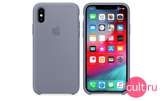 Apple Silicone Case Lavender Gray iPhone XS