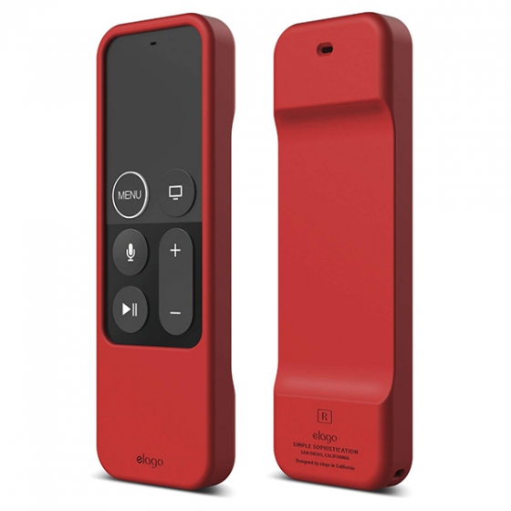 Силиконовый чехол с ремешком Elago R1 Intelli Case для пульта Apple Siri Remote красный ER1-RD