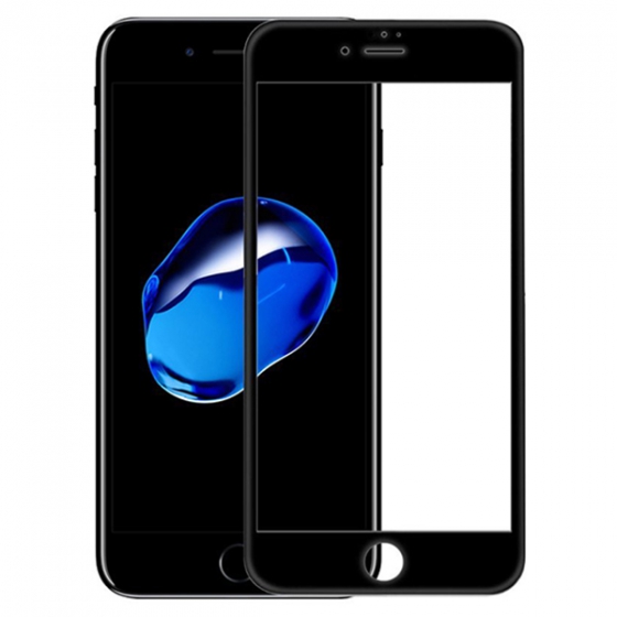 Защитное стекло iCult 6D Tempered Glass для iPhone 7/8 Plus черное/прозрачное