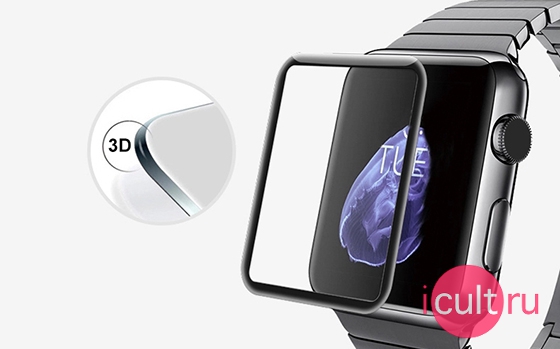 iCult Tempered Glass 3D Full Glue  Apple Watch Series 4 40 