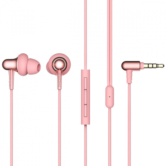 Наушники-гарнитура 1More Stylish In-Ear Headphones E1025 Pink розовые