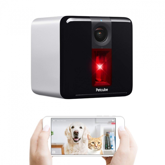 Wi-Fi камера наблюдения с лазером Petcube Play Smart Pet Camera with Interactive Laser Toy Matte Silver серебристая PP211NV5L
