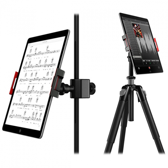 Микрофонная стойка с держателем IK Multimedia iKlip 3 Deluxe Black для планшетов 7-12.9&quot; черные IP-IKLIP-3DLX-IN