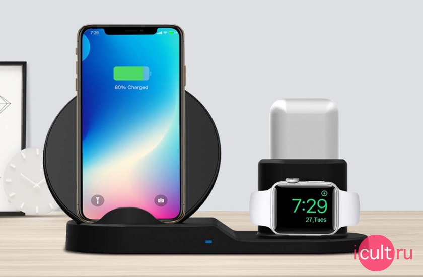 FDGAO 3 in 1 Wireless Charger 1Lightning 2A 10W