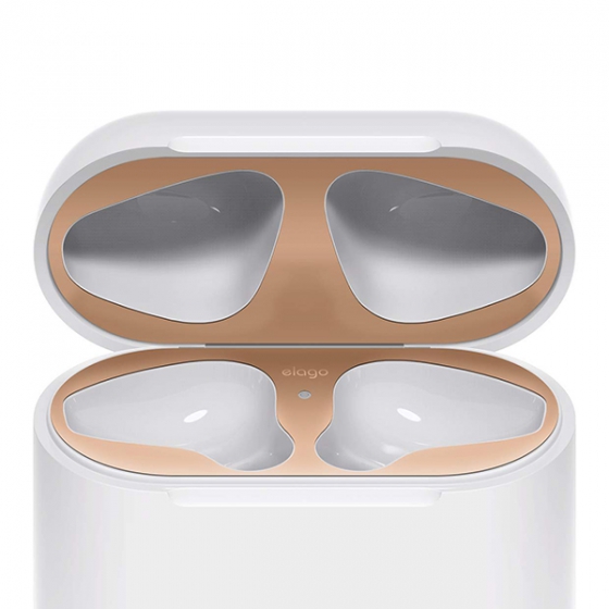 Комплект защитных пластин Elago Dust Guard 2 шт. Matte Rose Gold для Apple AirPods Case розовое золото матовые EAP-GUARD-MRG-2S