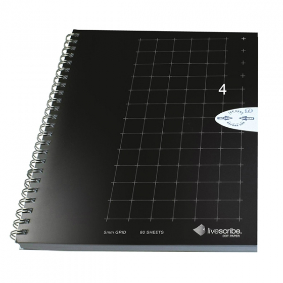 Блокнот Livescribe A5 Grid Notebook #4 для цифровых ручек черный
