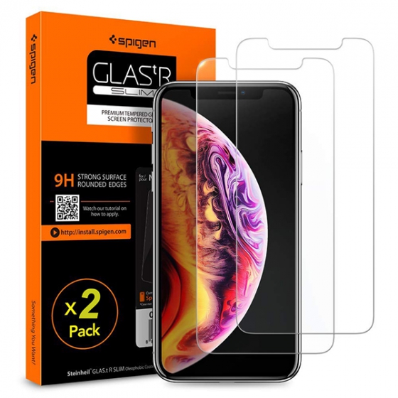    Spigen Screen Protector GLAS.tR Slim 2 .  iPhone XR/11  064GL25106