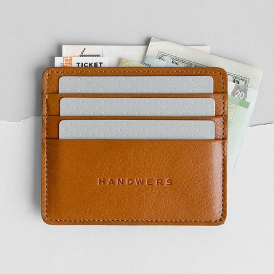 Экологичный кошелек Handwers (с защитой RFID) Argyll Small Brown коричневый