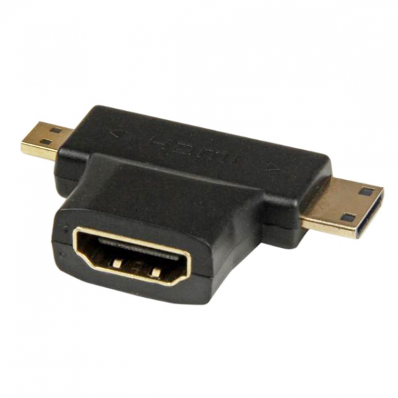 Переходник HDMI - Micro HDMI/Mini HDMI Black черный