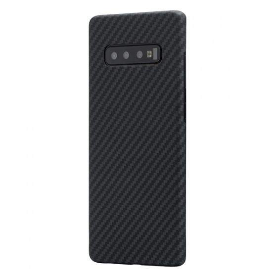 Чехол PITAKA MagCase Black/Grey Twill для Samsung Galaxy S10+ черный/серый карбон KS1001S
