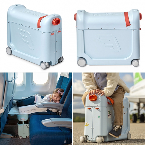 Детский чемодан-кроватка JetKids Stokke BedBox 2.0 Blue Sky голубой