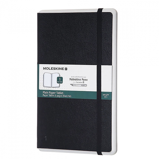 Блокнот Moleskine Plain Paper Tablet L для Moleskine Pen Plus черный (без разметки) PTNL33HBK01