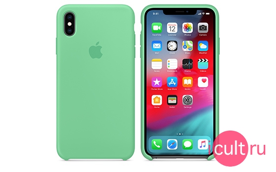 Apple Silicone Case Spearmint iPhone XS Max