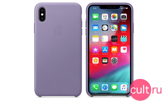 Apple Leather Case Lilac iPhone XS Max