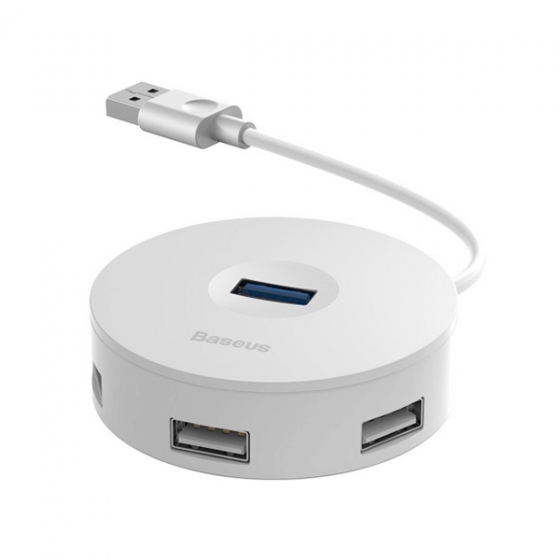 USB- Baseus Round Box USB Hub CAHUB-F02 White 