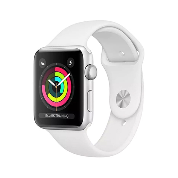 Смарт-часы Apple Watch Series 3 GPS 38 мм Silver/White серебристые/белые MTEY2