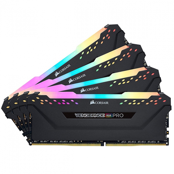 Модули оперативной памяти Corsair Vengeance RGB PRO DIMM DDR4 4x16GB/3600MHz черные CMW64GX4M4K3600C18