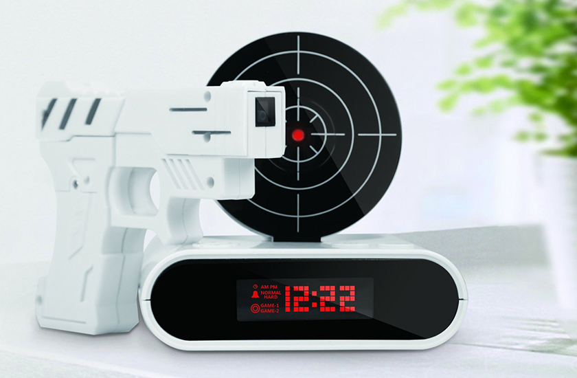       Gun Alarm Clock