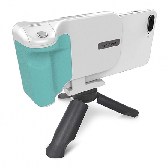 Держатель для фотосъемки с беспроводным ЗУ Adonit PhotoGrip Qi White/Mint для смартфонов белый/мятный