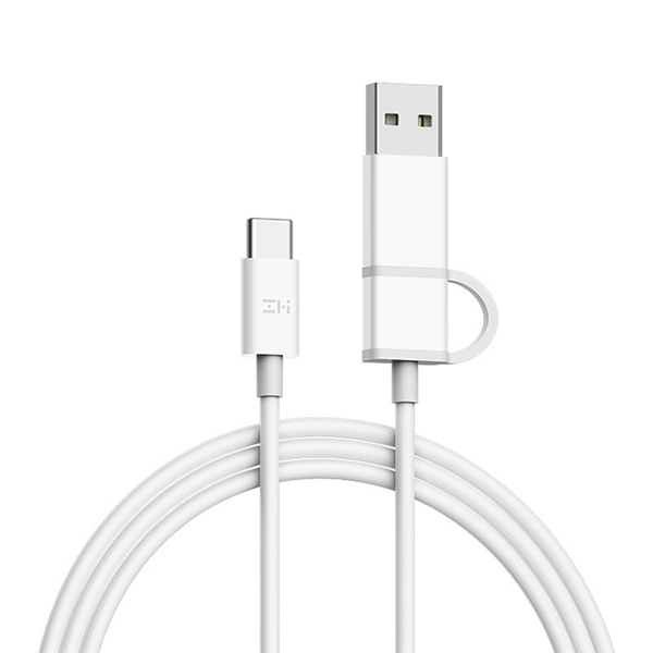 Кабель Xiaomi ZMI USB-C/USB to USB-С 1 метр White белый AL311