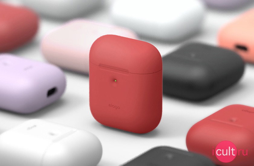Elago A2 Silicone Case Red  Apple AirPods 2 Wireless Charging Case