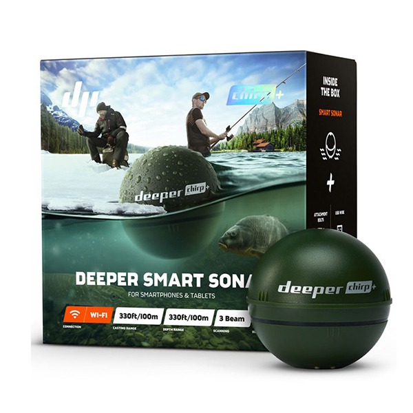 Эхолот Deeper Chirp+ Wi-Fi/GPS Military Green для iOS/Android устройств темно-зеленый