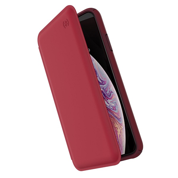 - Speck Presidio Folio Leather Red  iPhone XS Max  117110-7573
