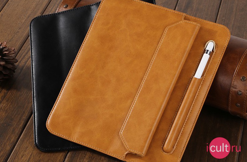 Jisoncase Mircofiber Leather Case Brown  iPad mini 5