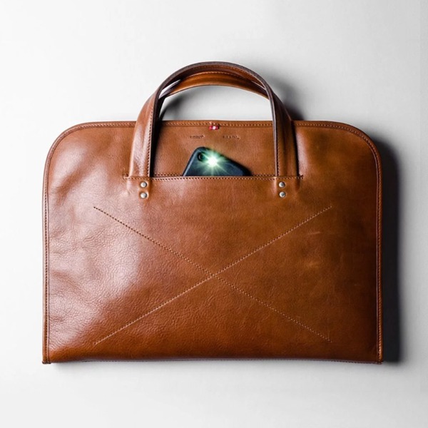 Экологичная сумка Hard Graft Home Briefcase Classic для ноутбков до 15&quot; коричневая
