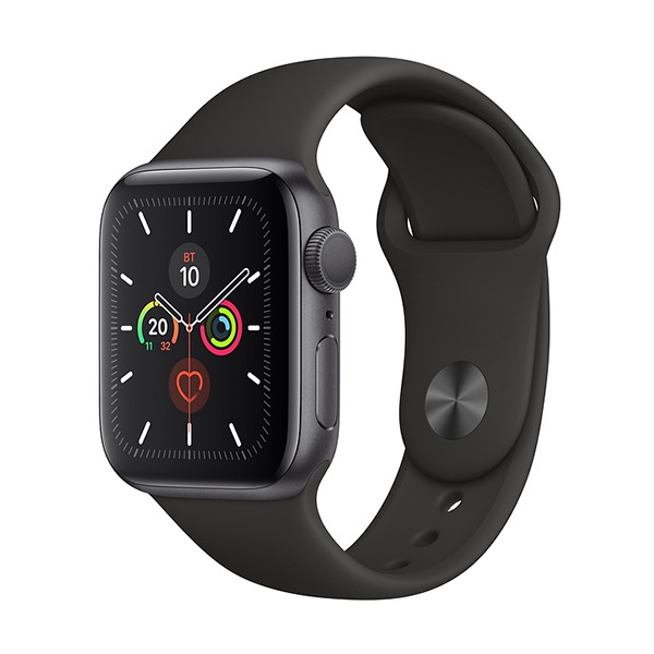 Смарт-часы Apple Watch Series 5 GPS 40mm Aluminum Case with Sport Band Space Gray/Black серый космос/черные MWV82
