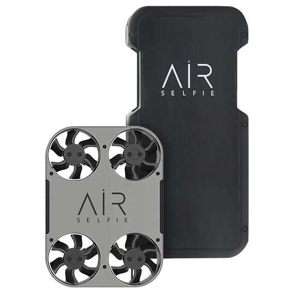 Портативный квадрокоптер + акб для селфи AirSelfie 2 Power Edition Silver для iOS/Android устройств серебристый