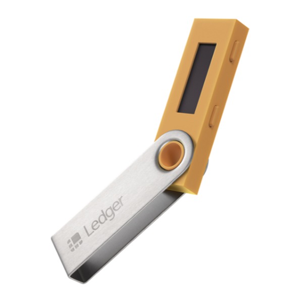 Криптовалютный кошелек Ledger Nano S желтый