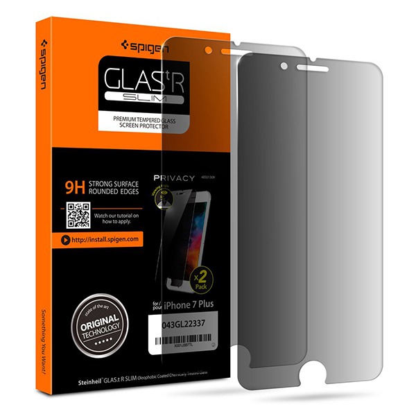 Комплект антишпионских стекол Spigen Tempered Glass Privacy Screen Protector 2 шт. для iPhone 7/8 Plus прозрачные 043GL22337