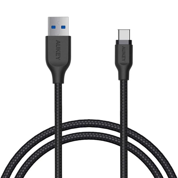   Aukey Braided Nylon USB 3.1 to USB-C Cable 1,2   CB-AC1