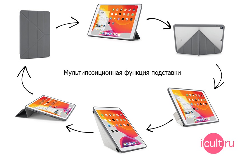 Pipetto Origami Case TPU Grey  iPad 10.2