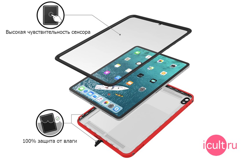 Catalyst Waterproof Case Flame Red  iPad Pro 12.9 2018